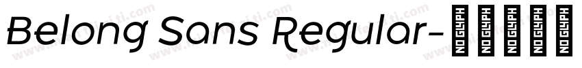 Belong Sans Regular字体转换